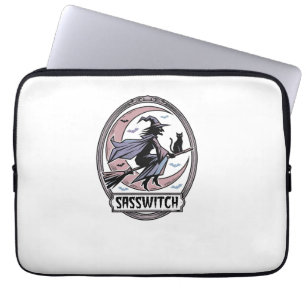 Sassy Witch Shirt Vintage Halloween Art_1 Laptop Sleeve
