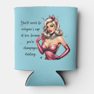 Sassy women; 1950s; playgirl; champagne; pinup;  can cooler