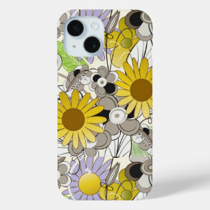Sassy Yellow Flowered iPhone 15 Case