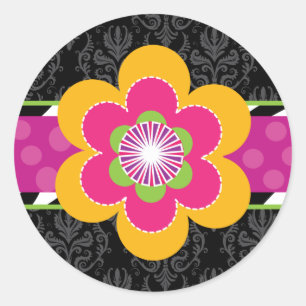 Sassy Zebra and Floral Stickers