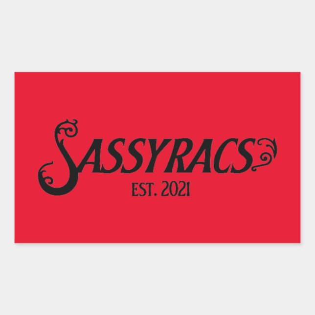 Sassyracs Rectangular Sticker (Front)