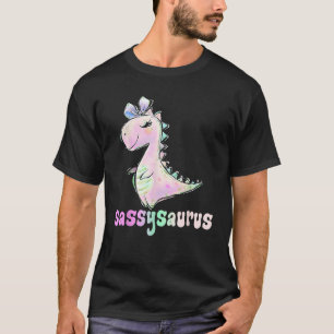 Sassysaurus T Rex Dinosaur Sassy Saurus Family Mat T-Shirt