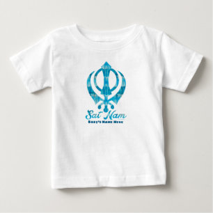 Sat Nam Khanda Personalised White Baby T-Shirt