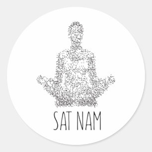 Sat Nam Kundalini Yoga For Yoga Meditation  Classic Round Sticker