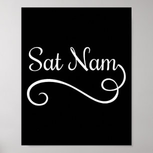Sat Nam Kundalini Yoga Spiritual Chakra Meditation Poster