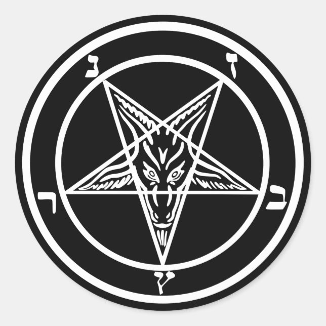 Satan Baphomet Classic Round Sticker (Front)