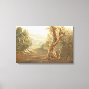 Satan Contemplating Adam and Eve in Paradise, from Canvas Print