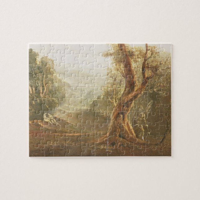 Satan Contemplating Adam and Eve in Paradise, from Jigsaw Puzzle (Horizontal)