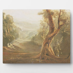 Satan Contemplating Adam and Eve in Paradise, from Plaque