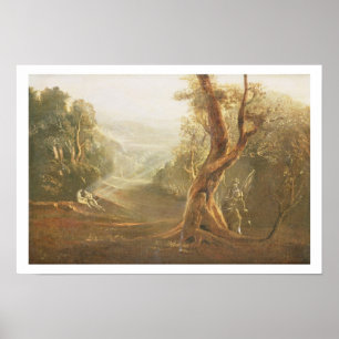 Satan Contemplating Adam and Eve in Paradise, from Poster