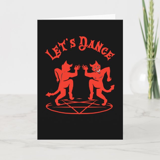 Satan Dance Baphomet Occult Satanism Card (Front)