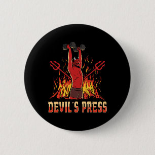 Satan Devil's Press Bodybuilding 6 Cm Round Badge
