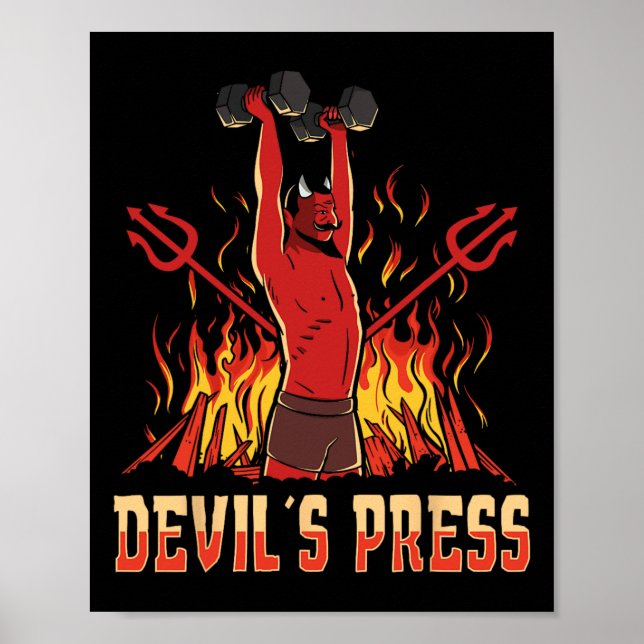 Satan Devil's Press Bodybuilding  Poster (Front)