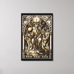 Satan Enthroned 24x36 Canvas Wall Art