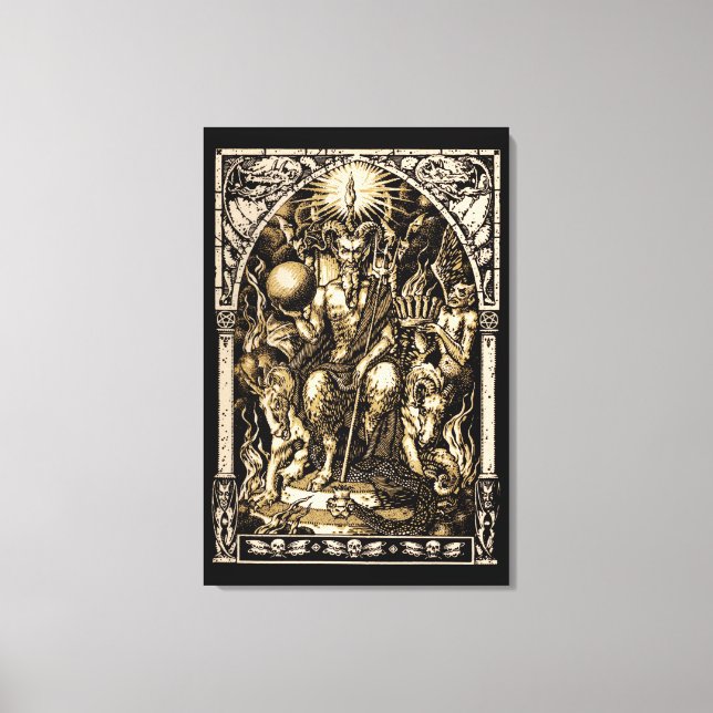 Satan Enthroned 24x36 Canvas Wall Art (Front)