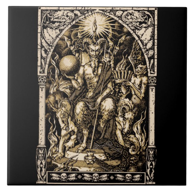 Satan Enthroned Tile (Front)