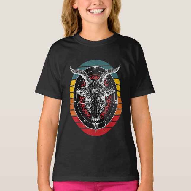 satan goat|Gift for goat lover T-Shirt (Front)