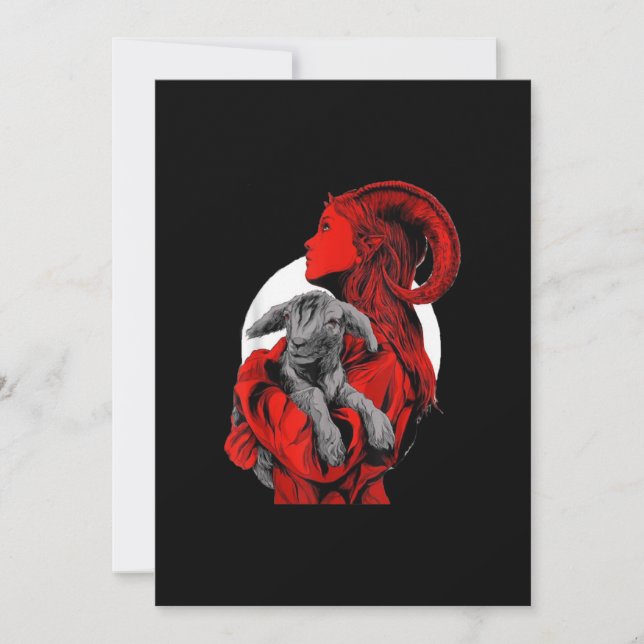 Satan Goat Gift Holiday Card (Front)