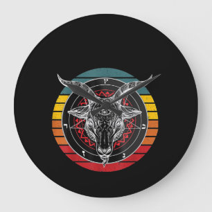 Satan Goat, Goat Gift Large Clock
