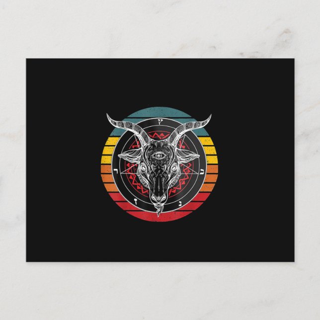 Satan Goat, Goat Gift Postcard (Front)