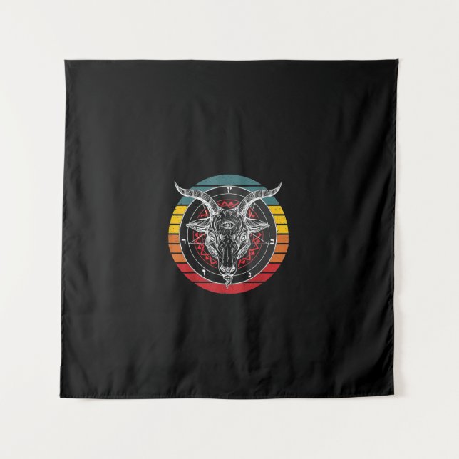 Satan Goat, Goat Gift Tapestry (Front)