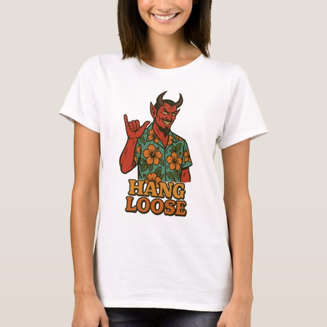 Satan Hang Loose Hawaiian T-Shirt (Front)
