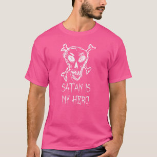 Satan Is My Hero Halloween Costume Word Design T-Shirt