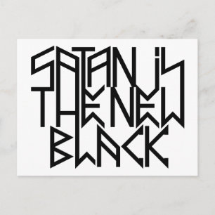 Satan is the new black No.3 (black) Postcard