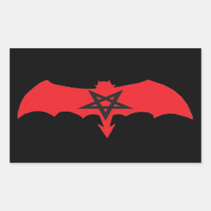 SATAN Pentagram Rectangular Sticker