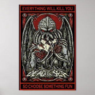Satan Poster Everything Will Kill You Print Decor