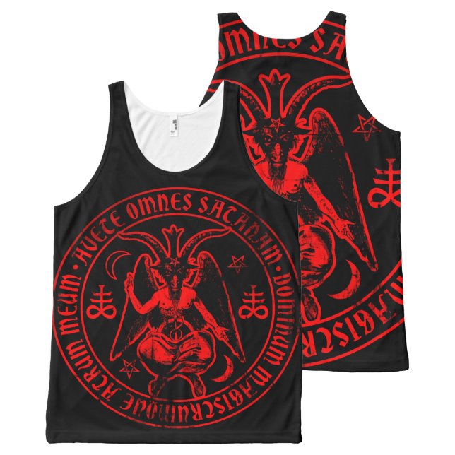 SATANIC BAPHOMET All-Over PRINT TANK TOP (Front and Back)