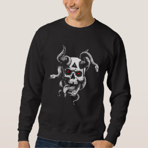 Satanic Devil with Snakes Skull Occult Pentagram B Sweatshirt