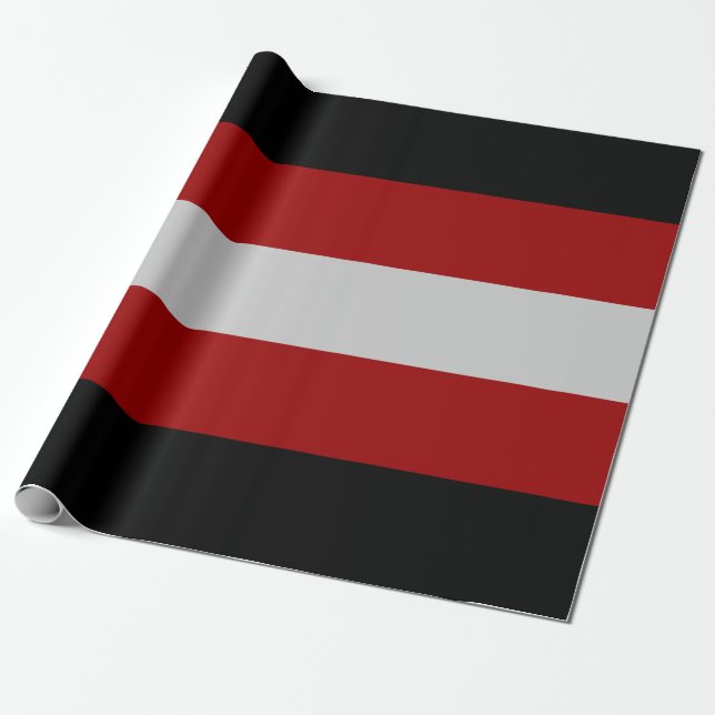 Satanic Flag (Satanism) Wrapping Paper (Unrolled)