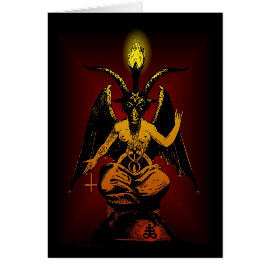 Satanic Goat Greeting Card