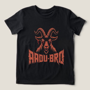 Satanic Goat Head "Aadu-Bro" Streetwear Graphic Tri-Blend Shirt