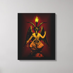 Satanic Goat on Stretched Canvas Print