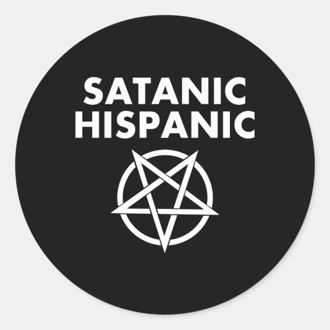 Satanic Hispanic Mexican Devil Goth Punk Classic Round Sticker (Front)