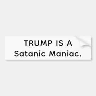Satanic Maniac Trump Hankamer Artjunkhaus Comic Bumper Sticker