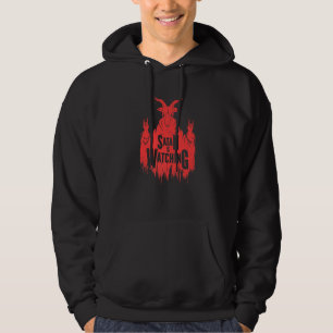 Satanic Pagan Goat Atheist Baphomet Satan Is Watch Hoodie