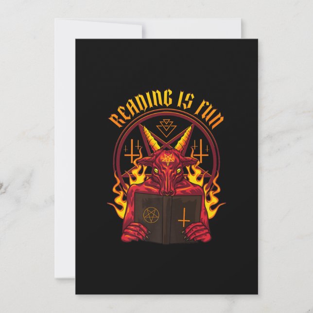 Satanic Pagan Goat Premium Holiday Card (Front)