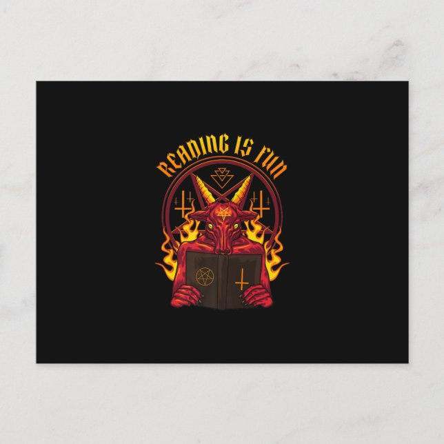 Satanic Pagan Goat Premium Invitation Postcard (Front)