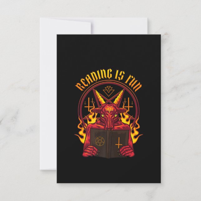 Satanic Pagan Goat Premium Thank You Card (Front)