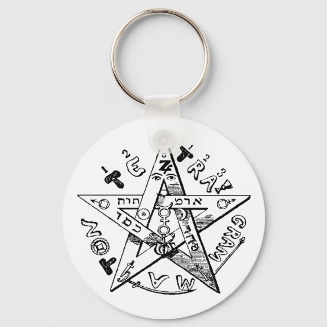 Satanic Pentagram Key Ring (Front)