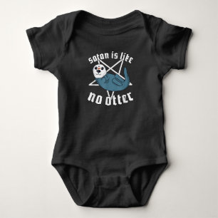 Satanic Pentagram satan is like no otter Baby Bodysuit