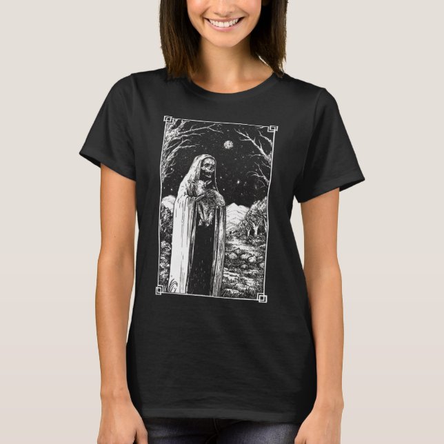 Satanic Priest Grim Reaper Lucifer Occult Gothic M T-Shirt (Front)
