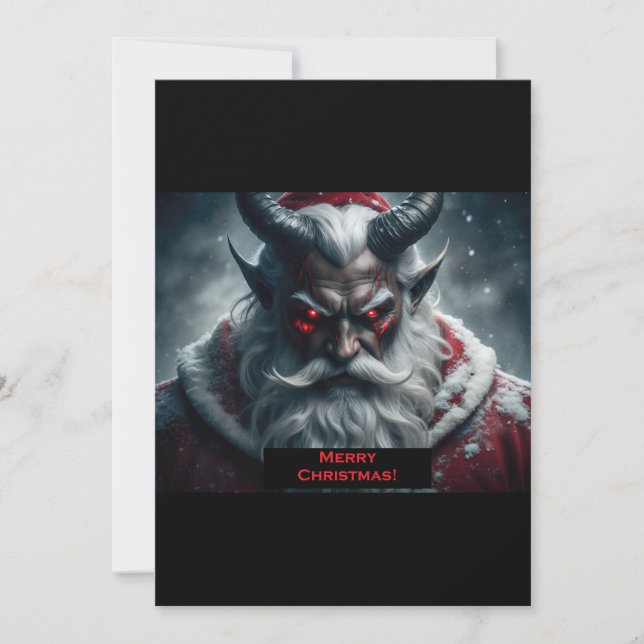 Satanic Santa Holiday Card (Front)