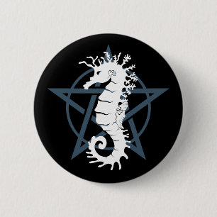 Satanic Seahorse 6 Cm Round Badge