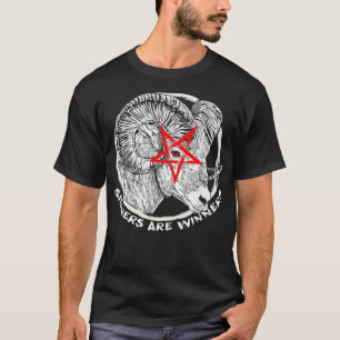 Satanic Sinners are Winners Goat Goth Punk Black M T-Shirt