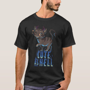 Satanicat Cute As Hell Esoteric Satanic Cat Baphom T-Shirt