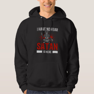 Satanism Satanic Pentagram Have No Fear Satan Is H Hoodie